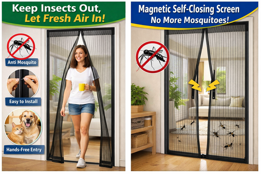 Magnetic Mosquito Mesh Door Curtain – Foldable Anti Mosquito Net for Home